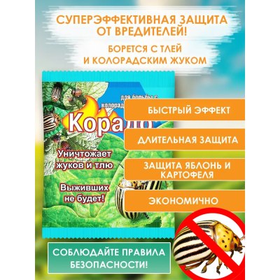Корадо усиленный для борьбы с колорадским жуком и тлей 1 мл + панэм 2 мл /160